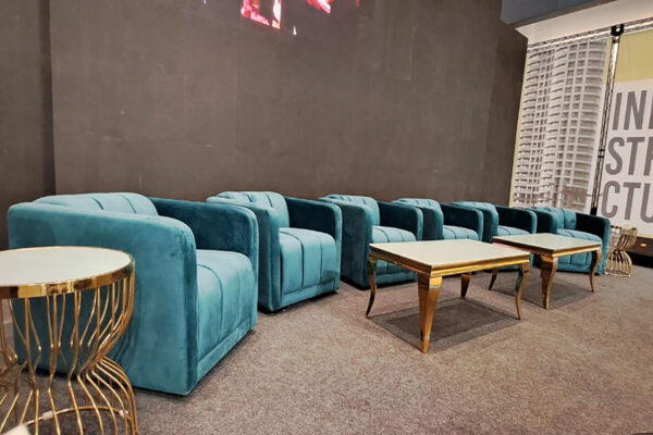 Turquoise green sofa 1 seater (Pcs 16) - Image 2