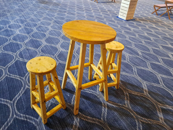 Wooden Bar Stool (20 Pcs) - Image 2