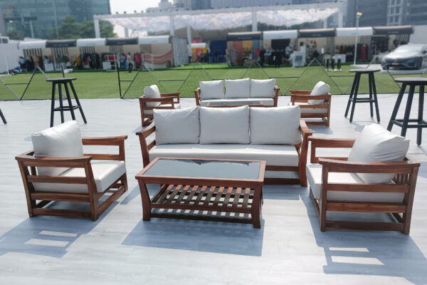 Darkwood chocolate sofa 1 seater (Pcs 12) - Image 2
