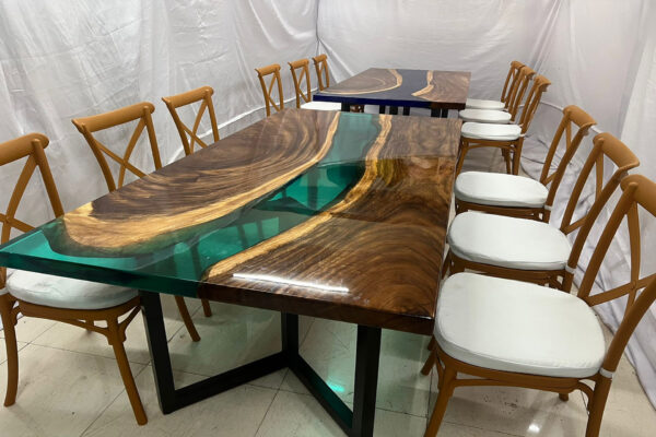 Resin table (Green) (4Pcs) - Image 3