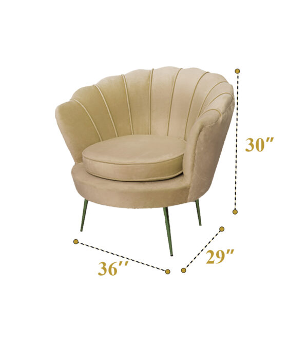 Beige Sunflower sofa 1 seater (Pcs 16) - Image 3