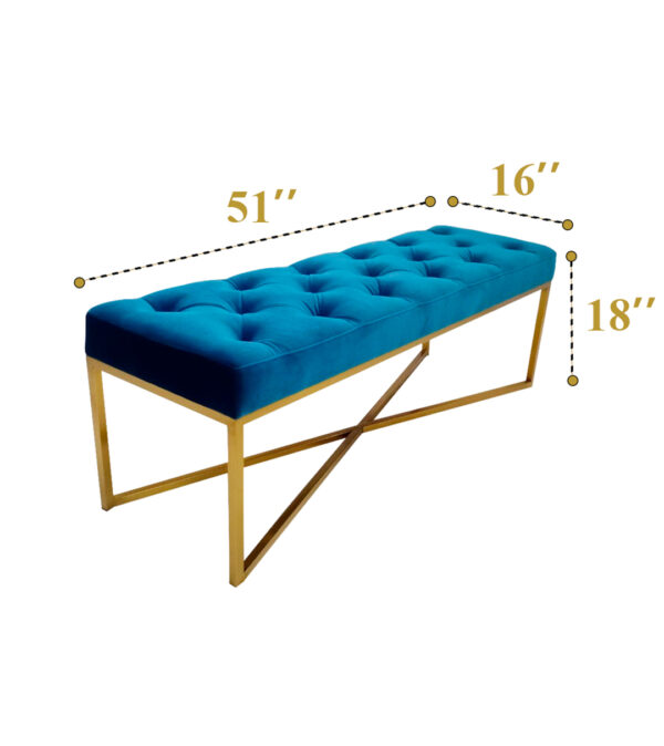 Criss Cross Bench ( Blue 6pcs ) - Image 4