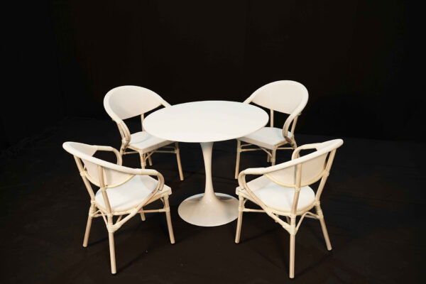 White Faux Bistro Table (round) (Pcs 12) - Image 2