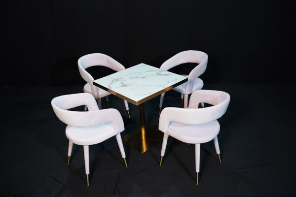 Gold Faux Bistro Table (Pcs 16) - Image 2
