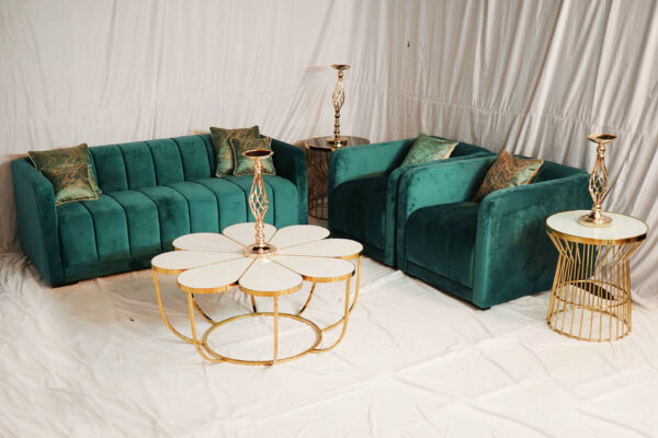 Turquoise green sofa 1 seater (Pcs 16) - Image 3