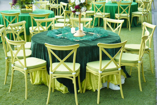 Cross Back Chair (Green) (100 Pcs) - Image 2