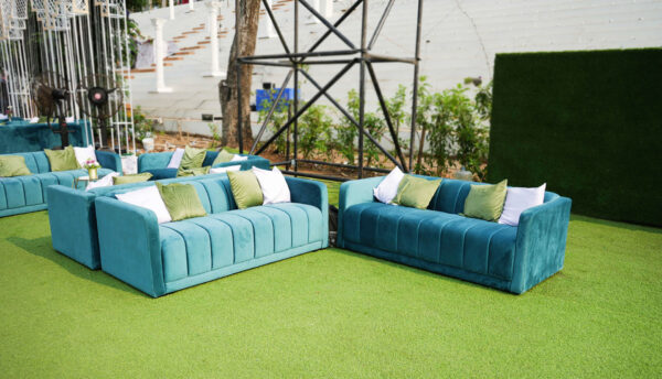 Turquoise green sofa 3 seater (Pcs 24) - Image 3