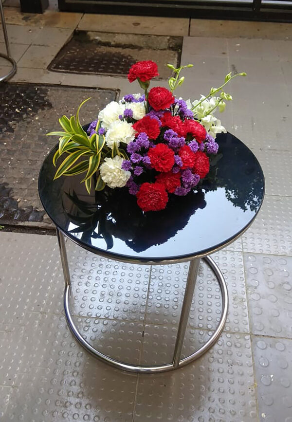 Black Glass Coffee Table (set of 3) (6 Pcs) - Image 2