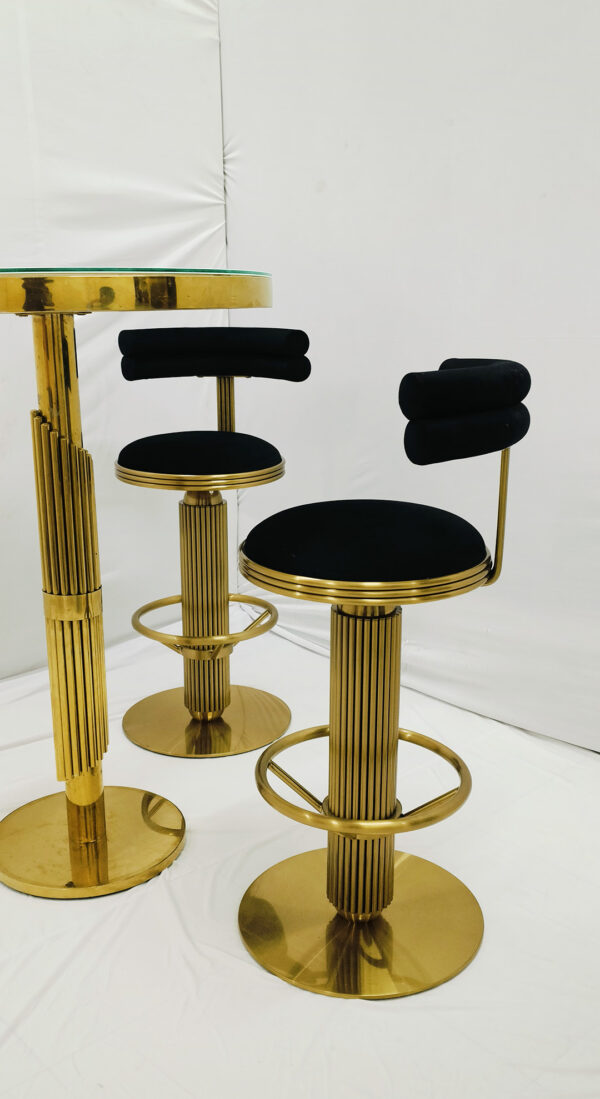 Black Gold Bar Chair (24 Qty) - Image 2