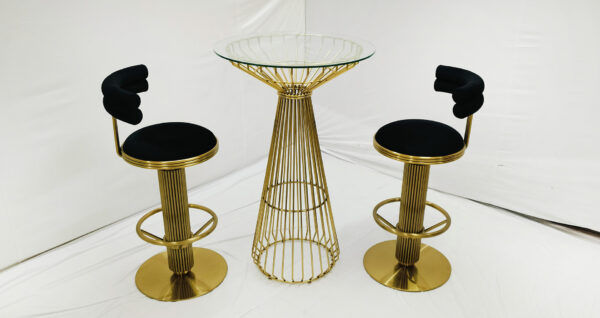 Black Gold Bar Chair (24 Qty) - Image 4