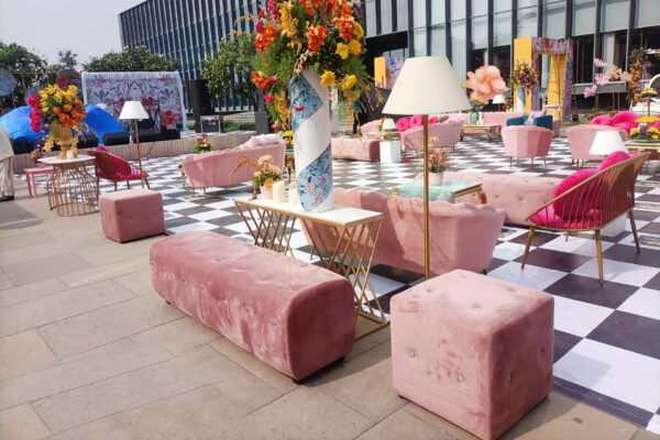Coral Square Pouffes (16) - Image 4