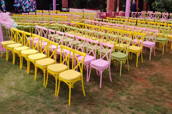 Cross Back Chair (Green) (100 Pcs) - Image 3