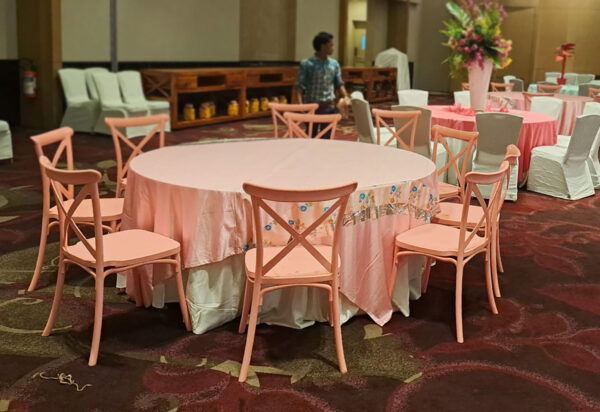 Cross Back Chair (Pink) (100 Pcs) - Image 2
