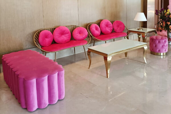 Modern Deewan Backless ( Pink 08 ) - Image 3
