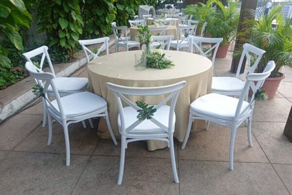 Cross Back Chair (White)(300 Pcs) - Image 4