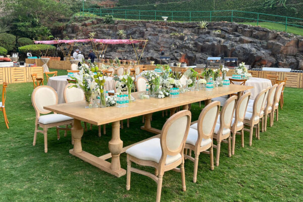 Wooden Dining Table Rectangle (Pcs 12) - Image 4