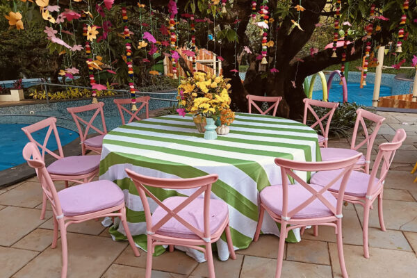 Cross Back Chair (Pink) (100 Pcs) - Image 4