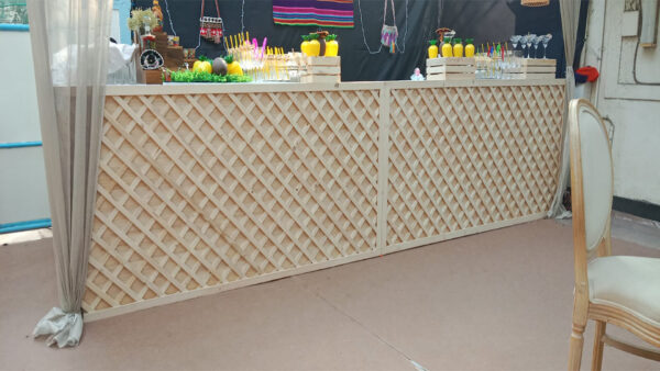 Wooden Trellis Bar Counter (4 Qty) - Image 3