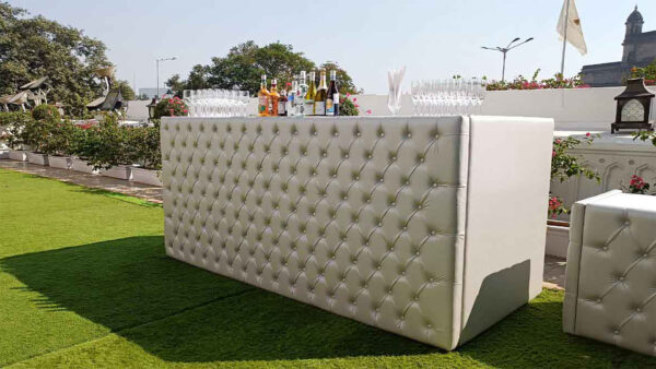 Silver Leather Bar Counter (4 Qty) - Image 4