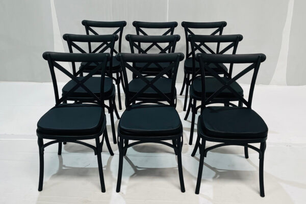Cross Back Chair (Black) (300 Pcs) - Image 2
