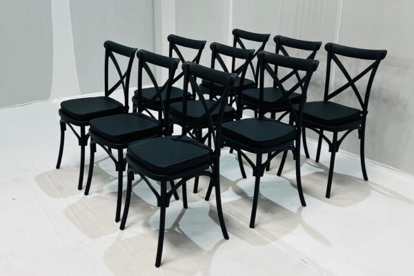 Cross Back Chair (Black) (300 Pcs) - Image 4