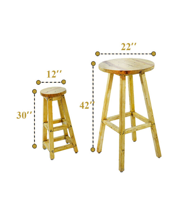 Wooden Bar Stool (20 Pcs) - Image 4