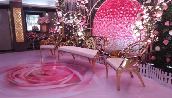 Gold Carving Couple Sofa Set (1+2) - Image 3