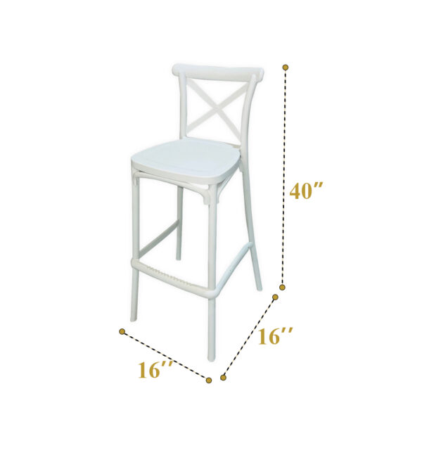 White Bar Chair (60 Qty) - Image 2