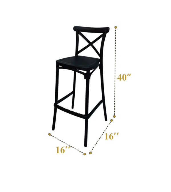 Black Bar Chair (60 Qty) - Image 2