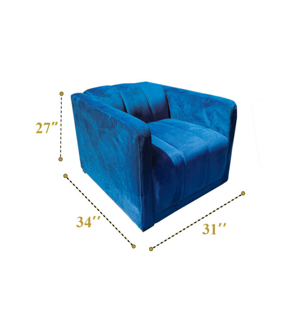 Indigo Blue sofa 1seater (Pcs 16) - Image 5