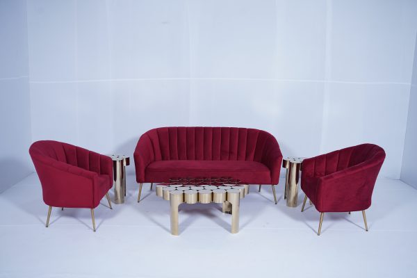 Royal Maroon Sofa 3 seater (Pcs 24) - Image 9