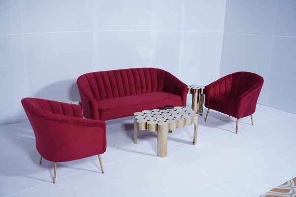 Royal Maroon Sofa 3 seater (Pcs 24) - Image 7