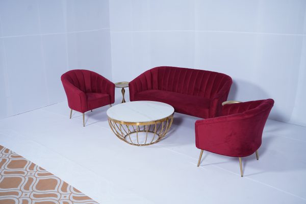 Royal Maroon Sofa 1 seater (Pcs 14) - Image 7