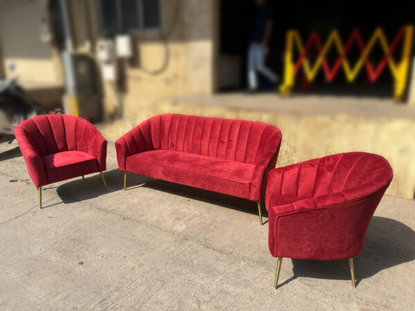 Royal Maroon Sofa 1 seater (Pcs 14) - Image 3