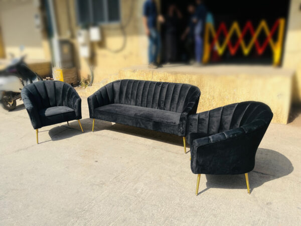 Royal Black Sofa 1 seater (Pcs 26) - Image 6