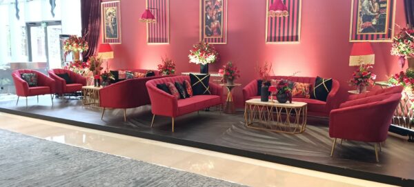 Royal Maroon Sofa 1 seater (Pcs 14) - Image 4