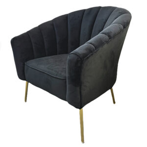 Royal Black Sofa 1 seater (Pcs 26)