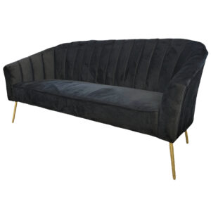 Royal Black Sofa 3 seater (Pcs 36)