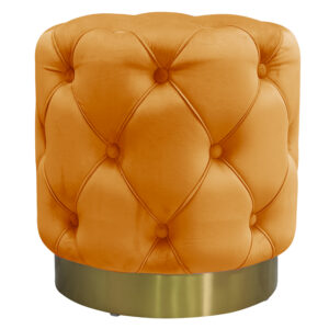 Chesterfield Colourful Pouffes (Orange) 12