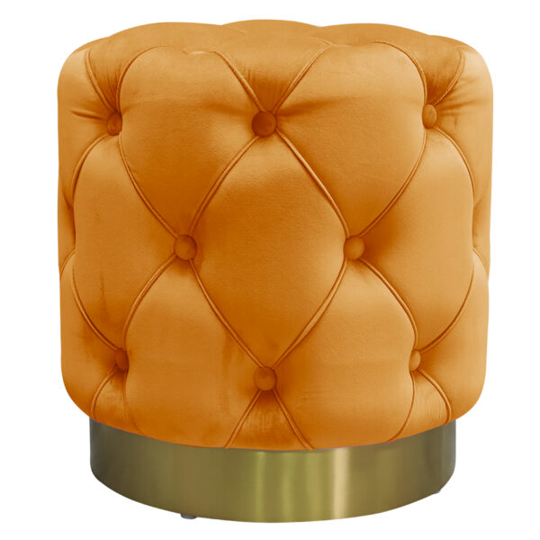 Chesterfield Colourful Pouffes (Orange) 12