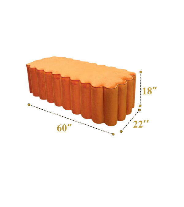 Modern Deewan Backless ( Orange 08 ) - Image 3