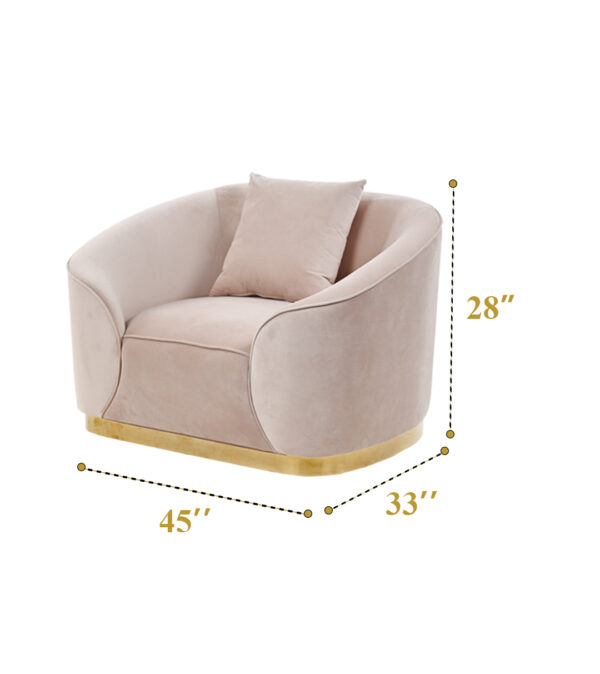 Beige Panther Sofa 1 Seater ( 24 ) - Image 2