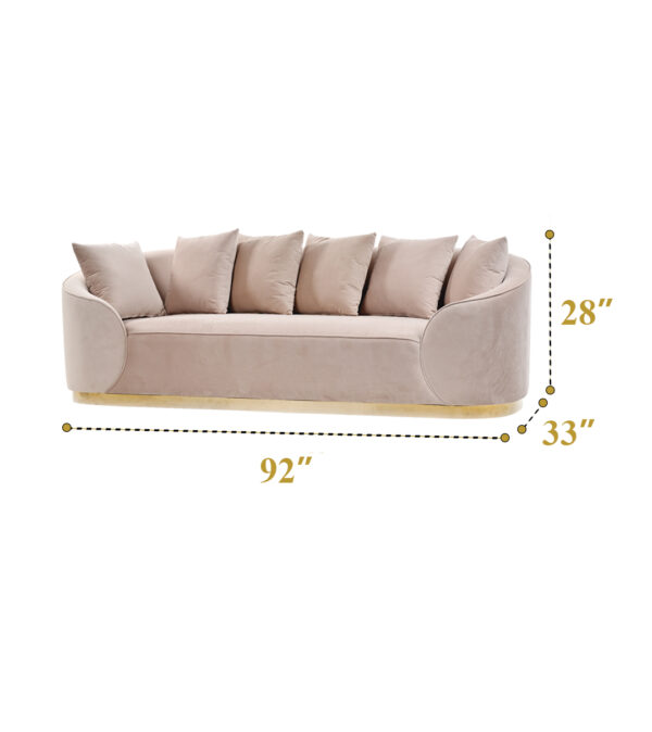Beige Panther Sofa 3 Seater ( 24 ) - Image 2