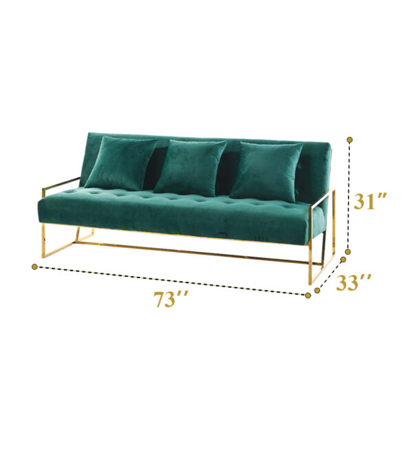 Blush Green Sofa 3 seater ( 24 ) - Image 2
