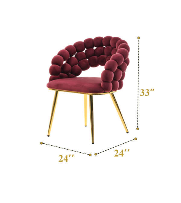 Bubble Sofa 1 Seater ( Maroon 12 ) - Image 2