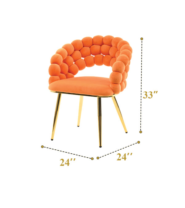 Bubble Sofa 1 Seater ( Orange 12 ) - Image 2