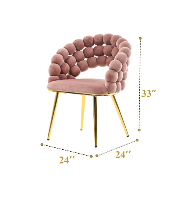 Bubble Sofa 1 Seater ( Vintage Pink 12 ) - Image 2