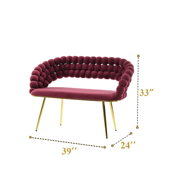 Bubble Sofa 3 Seater ( Maroon 06 ) - Image 2