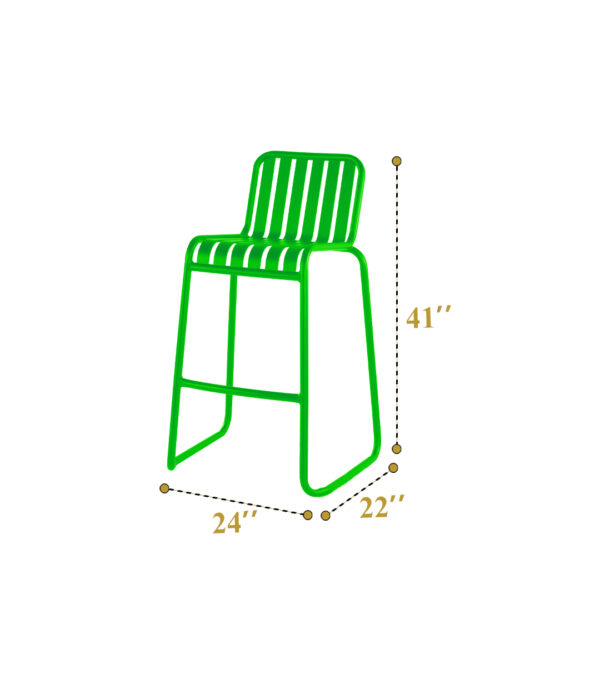 Colourful Bar Chairs (Green) 25 Qty - Image 4