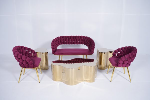 Bubble Sofa 1 Seater ( Maroon 12 ) - Image 4